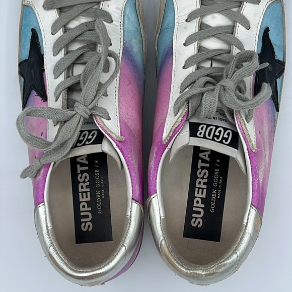 Golden Goose SuperStar Limited Edition Tie Dye Sneakers EU 39/ US Size 9 - Picture 6 of 15